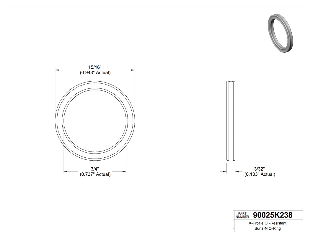 Technical drawing - 90025K238